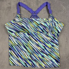 ZeroXposhur Tankini Swim Top Womens Plus 20W Racerback Bathing Suit Purple Tankini price