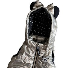 Disney Minnie Mouse Puffer Vest Girls 6-9M Metallic Gold Polka Dot Hooded Ear Meisjes vest price