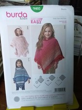 Oop Burda Kids Easy 9405 girls poncho hooded high neck fleece knit   sz 3-8 NEW Meisjes poncho price