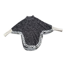 Max Studio Poncho Sweater Girls M 10-12 Gray Marled Mock Neck Cable Knit Cape Meisjes poncho price