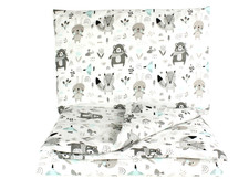2 or 4 pc Bedding Set Cot Bed Baby quilt cover pillowcase pillow animals  garden Baby Goud Kussen price