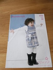 Pretty Girls Tunic And Jumper Dress Dk Knitting pattern 18-28 inch’s Meisjes tuniek price