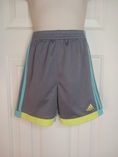 adidas Boys Athletic Shorts Gray Yellow Aqua Size 6 Elastic Waist Jongens shorts price