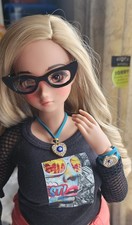 Smart Doll, 1/3 scale BJD Charm Enamel w faux diamonds evil eye heart necklace Slimme Ketting price