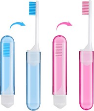 Travel Toothbrushes Kit 2-Pack Foldable Soft Bristles with Case Mini Portable Tandenborsteles price