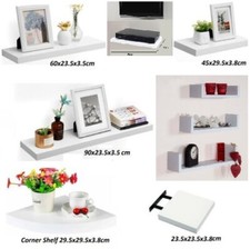White High Gloss Floating Shelf Display Unit Media Corner Xbox Storage Bookcase Kantoor Plank Unit price