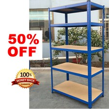 Garage Racking 5 Tier Shelving Unit Boltless Heavy Duty Metal Shelf Shed Storage Kantoor Plank Unit price