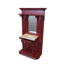 Dolls House Hall Stand Mahogany Victorian Furniture Miniature 1:12 Scale Hall Stand price
