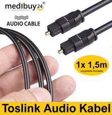 Toslink Kabel Optisches Audiokabel Digital LWL SPDIF Audio Slim 1,5m Ø 2,2mm Neu Audio Kabel price