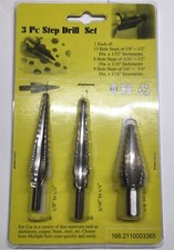 Nuline 3pc. Step Drill Set - 13 step, 6 step, 9 step - NEW in Packaging Drills price