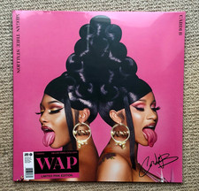 Cardi B Megan Thee Stallion WAP Limited Pink Vinyl 12" Printed Autograph SEALED Thee price