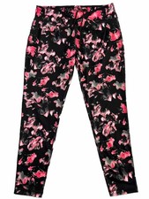 DANSKIN Ankle Leggings Girls LARGE 12-14 Black Pink Floral Fitted Pocket Meisjes leggings price