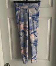 Champion Girls Abstract Activewear Leggings M (7-8) Blue Pink White Pull-On Meisjes leggings price