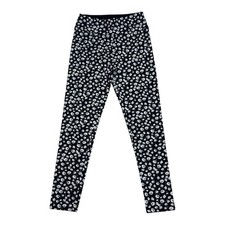 SO Girls Black Leggings With Daisy Print Size 10-12 Year Meisjes leggings price
