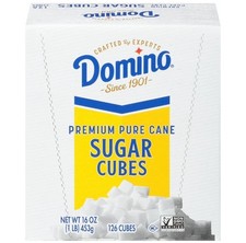 Domino SUGAR CUBES Dots 1 LB. Premium Pure Cane Sugar Sweetener 126 Count SEALED Granulated en Cube Sugar price