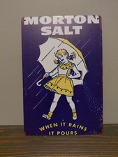 Morton Salt   12 x 8 inch Metal Sign Salt price