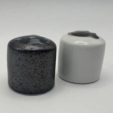 Air Canada Salt & Pepper Shakers Ceramic Black & White Airline Memorabilia Salt price