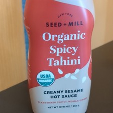 Seed Mill Organic Spicy Tahini Squeeze Bottle Creamy Sesame Vegan NEW Exp 12/26 Tahini, Molasses en Halva price