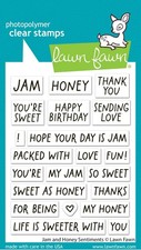 Lawn Fawn - Clear Stamps - Jam and Honey Sentiments LF4129 Honey en Jam price
