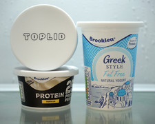 Reusable silicone lid for 95mm yoghurt and cream pots. TOPLID. Large Pot Top. Yoghurt price