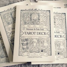 A4 Colour & Cut Out Full TAROT DECK Tarot Cards Colouring Book - Clotted Cream / Clotted cream price