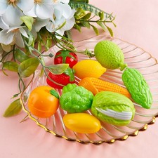 10pcs Mini Simulation Fruit Vegetables Toy Kids Pretend Play Dollhouse Access JG Groenten price