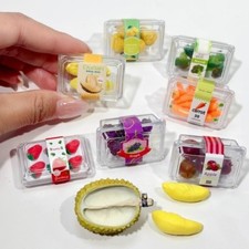 1 Set 1/6 Dollhouse Miniature Food Supermarket Vegetable Fruit With Clear Box Groenten price