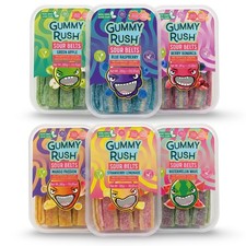 Gummy Rush Sour Belts, 10oz Container, Non GMO, Real Fruit Juice, No Artificial Lemonade en Fruit Juice price