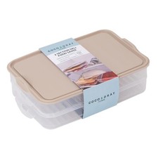 2 Section Deli Food Saver Cheese Cooked Meats Fridge Storage Stackable Clip Lid Deli Meats price