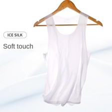 Ice Silk Tank Tops Seamless Wife Beater Sleeveless Tee Gym Undershirts A-Shirt Heren tank Tops / Undershirts price