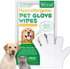 CATS & DOGS PET GROOMING WET GLOVE Wipes Wash Free Cleaning Soothing Nourishing Wet Wipes price