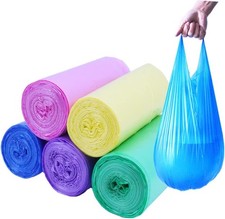 100 Count 4 Gallon Trash Bags, Small Colorful Garbage Bags with Handle for Home Trash Tassen price