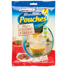 RESEALABLE FOOD BAGS FRIDGE FREEZER FOR SOUP LIQUID SAUCE BATCH STORAGE POUCH Refrigerator Tassen price
