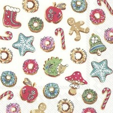20 Servietten Papier 25 x 25 cm Backen Weihnachten Baking Makes You Happy IHR Baking Papier price