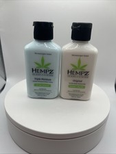 Hempz Original and Triple Herbal Body Moisturizer(2) 2.25oz. Travel Size Bodylotion en moisturizers price