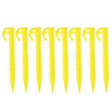Windproof Yellow Plastic Spiral Tent Pegs Ground Nail Stakes 8 Pieces Set Tent price