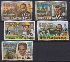 Turks & Caicos gestempeld 1980 used 518-522 - Human rights (read !!!!) Turks price