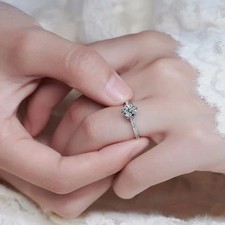 RARE 4.00 Ct Certified White Round Cut Treated Diamond Solitaire Ring-925 Silver Diamant Solitaire Ring price