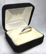Vintage European Wedding Solitaire Ring White 14k Gold 585 & Diamond Singed 6.75 Diamant Solitaire Ring price