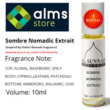 Al Sunnah Perfumes - 4 x SOMBRE NOMADIC EXTRAIT (PREMIUM OIL) 10ml Unisex Unisex Perfumes price