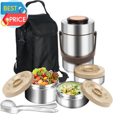 3-Layer Insulated Lunch Box for Men, Soup Thermos, Adult Leakproof Insulated Hot Liquid & Voeding Thermos price
