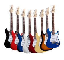 E-Gitarre, Elektrogitarre MSA ST5 Massivholzkörper, FARBAUSWAHL + Anschlußkabel Elektrische Guitars price