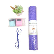 Yoga Mat 5mm Thick Non-Slip Exercise Gym Fitness Pilates Home – light purple Pilates Mat price