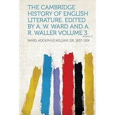 Cambridge History of English Literature. Edited by A. W -  NEW Not Available 201 English Literatuur price