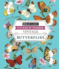 Brain Games-Sticker by Number-Vintage: Butterflies -  NEW Brain Games 2023 Brain spellen price