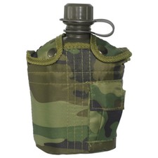 Mil-Tec Militaire Leger Kantine Waterfles Vervoerder Leger Alice 1L Woodland Waterfles price