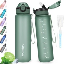AOHAN Waterfles van 1 liter met lekvrije klapdeksel, BPA-vrije sportdrinkfles me Waterfles price