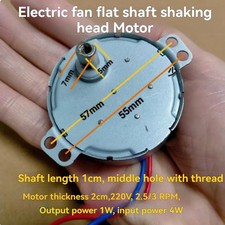 49TYJ Schüttelkopf Flachwelle Synchronmotor 220V 2.5/3RPM für Elektrische Lüfter Elektrische Motor price