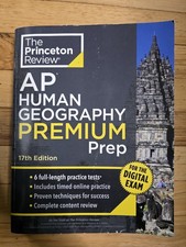 The Princeton Review AP Human Geography Premium Prep 17th Ed Study Guide Book Geography price
