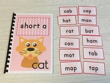Interactive Learning Books for Children - Short “a” book - w/ 12 Laminated Cards Preschool Educational & Teaching Boeken price